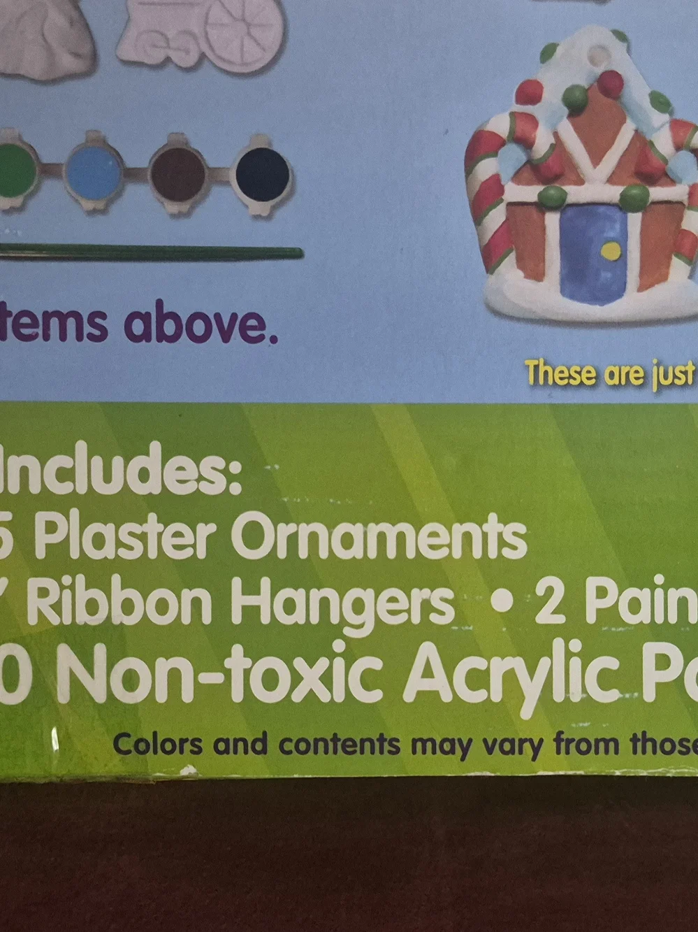 New Nicole White Plaster Ornament Paint Kit - 25 Holiday Shapes